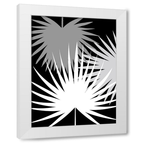 Tropics In Black And White III White Modern Wood Framed Art Print by Lavoie, Tina