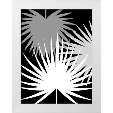 Tropics In Black And White III White Modern Wood Framed Art Print by Lavoie, Tina