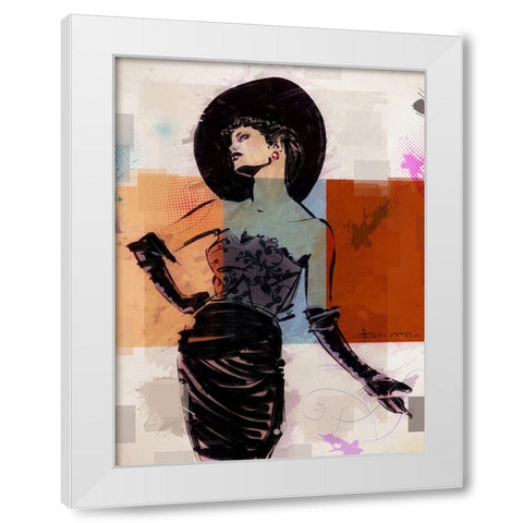 Classy White Modern Wood Framed Art Print by TMBorenstein