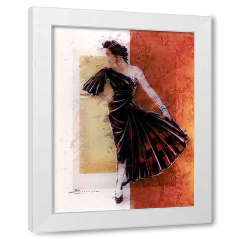 GREEN WITH ENVY White Modern Wood Framed Art Print by TMBorenstein
