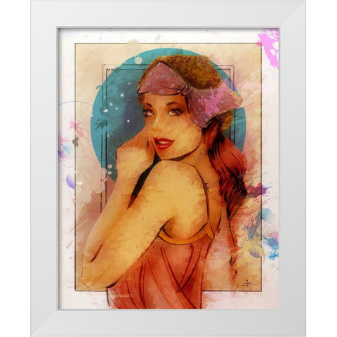 PINK RIBBON White Modern Wood Framed Art Print by TMBorenstein