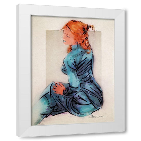 Blueberry White Modern Wood Framed Art Print by TMBorenstein