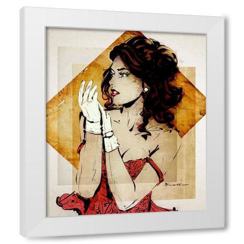 Encore White Modern Wood Framed Art Print by TMBorenstein