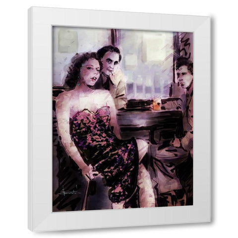 Night Out 2 White Modern Wood Framed Art Print by TMBorenstein