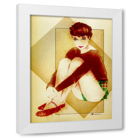 Pixie White Modern Wood Framed Art Print by TMBorenstein