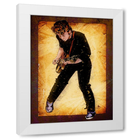 Rocker White Modern Wood Framed Art Print by TMBorenstein