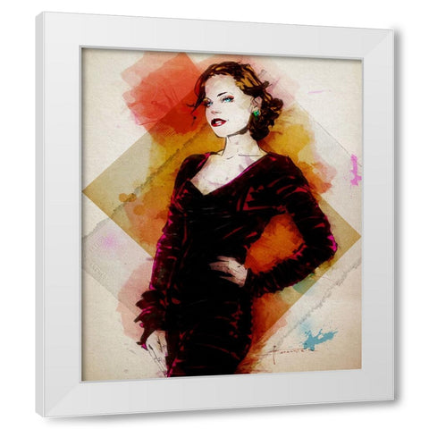 Cinamon White Modern Wood Framed Art Print by TMBorenstein