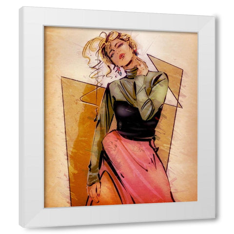 Cool Off White Modern Wood Framed Art Print by TMBorenstein