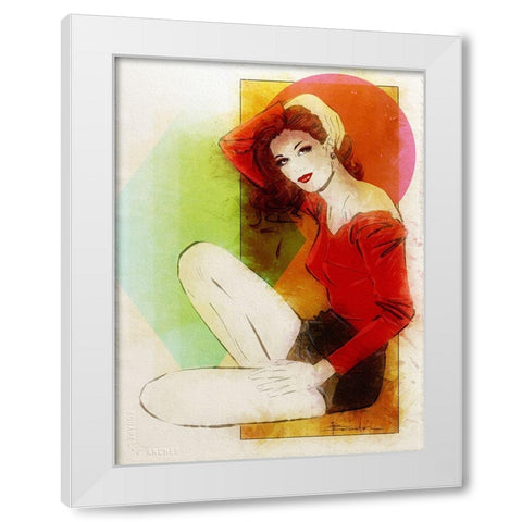 Enlighten Me White Modern Wood Framed Art Print by TMBorenstein