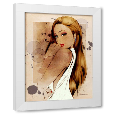 I Have A Secret White Modern Wood Framed Art Print by TMBorenstein