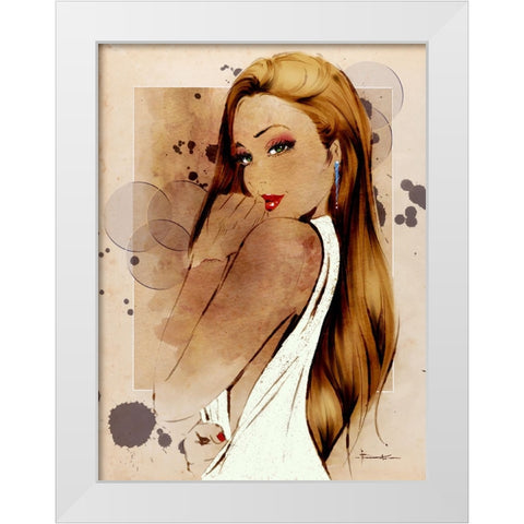 I Have A Secret White Modern Wood Framed Art Print by TMBorenstein