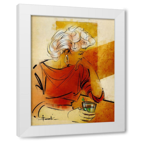 Norma White Modern Wood Framed Art Print by TMBorenstein