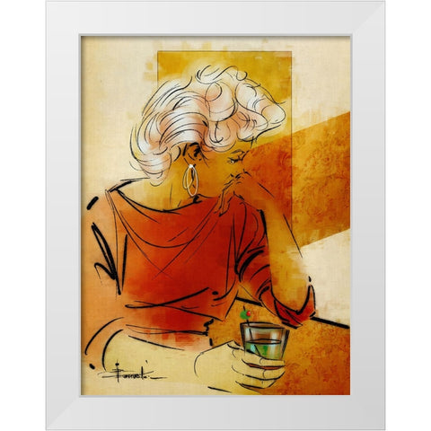 Norma White Modern Wood Framed Art Print by TMBorenstein