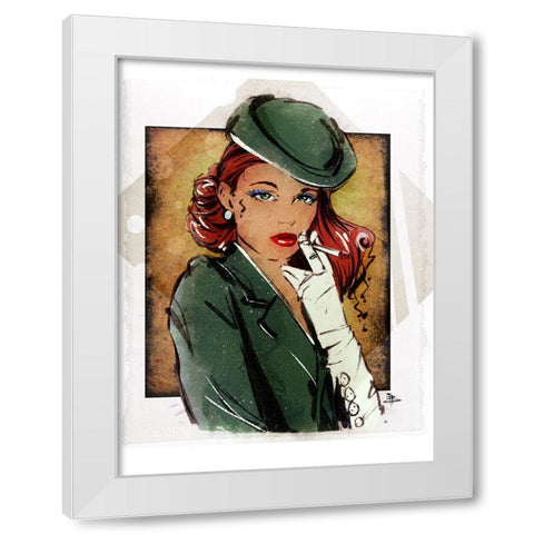 Olive White Modern Wood Framed Art Print by TMBorenstein
