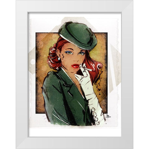 Olive White Modern Wood Framed Art Print by TMBorenstein