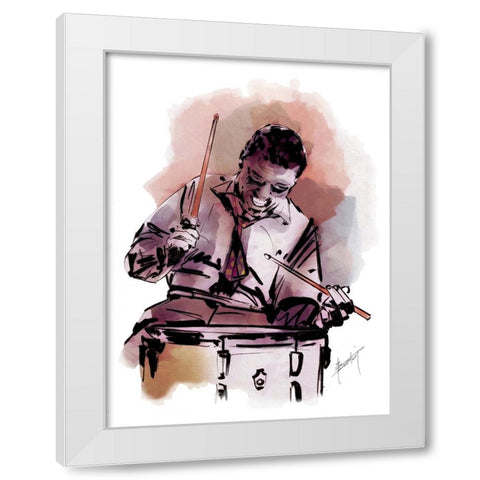 FlimFlam White Modern Wood Framed Art Print by TMBorenstein