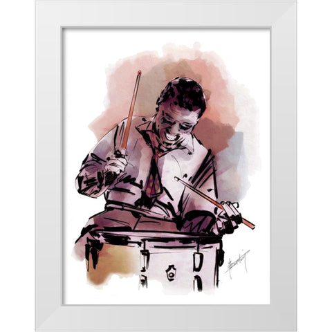 FlimFlam White Modern Wood Framed Art Print by TMBorenstein