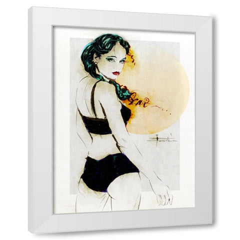 Last One In White Modern Wood Framed Art Print by TMBorenstein