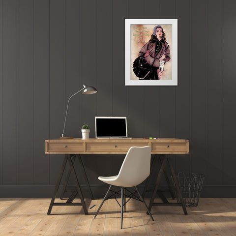 Sooner Or Later White Modern Wood Framed Art Print by TMBorenstein