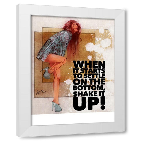 Shake It Up White Modern Wood Framed Art Print by TMBorenstein