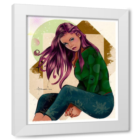 Angled Life White Modern Wood Framed Art Print by TMBorenstein