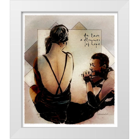 At Last White Modern Wood Framed Art Print by TMBorenstein