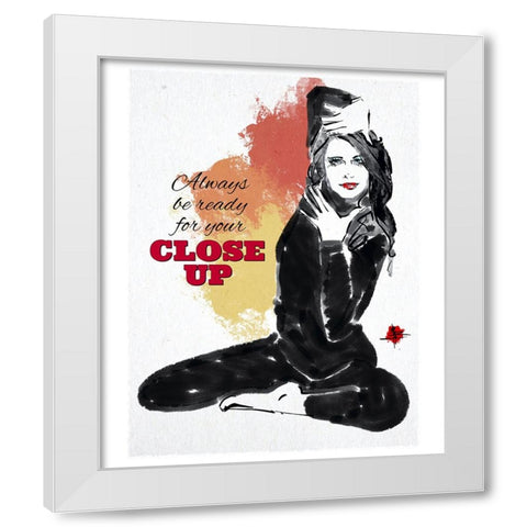 Close Up White Modern Wood Framed Art Print by TMBorenstein