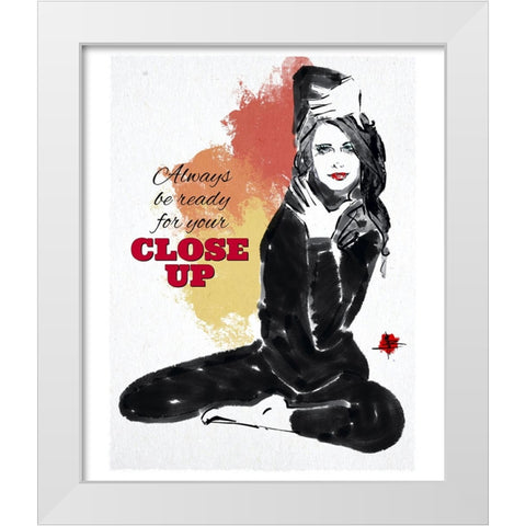 Close Up White Modern Wood Framed Art Print by TMBorenstein