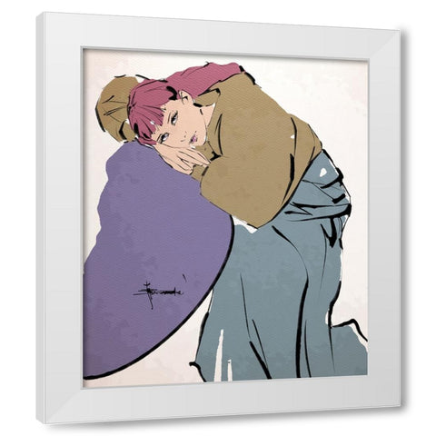 Comfortable White Modern Wood Framed Art Print by TMBorenstein