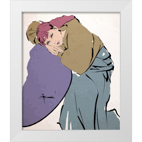 Comfortable White Modern Wood Framed Art Print by TMBorenstein