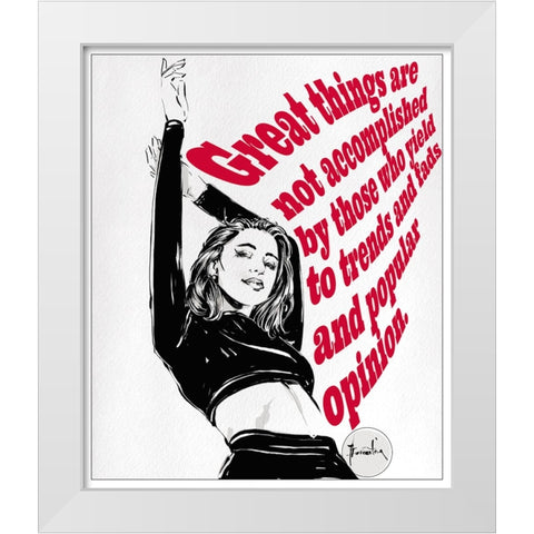 Great Things White Modern Wood Framed Art Print by TMBorenstein