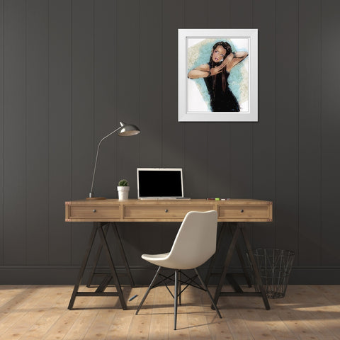 47 See Saw White Modern Wood Framed Art Print by TMBorenstein