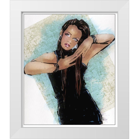 47 See Saw White Modern Wood Framed Art Print by TMBorenstein