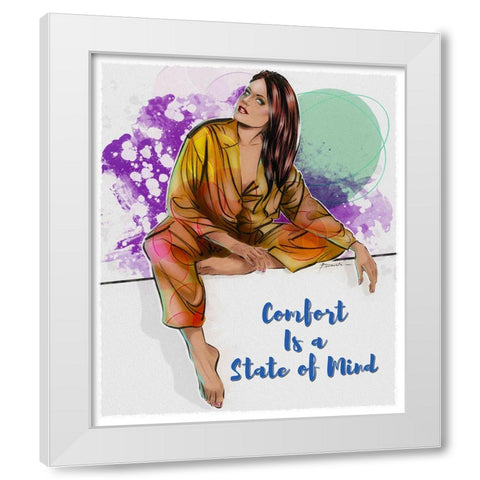 55 Artwork 5 White Modern Wood Framed Art Print by TMBorenstein