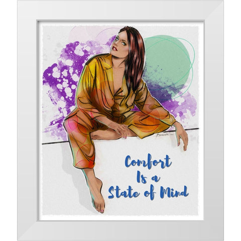 55 Artwork 5 White Modern Wood Framed Art Print by TMBorenstein