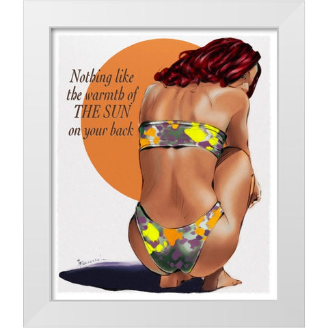 57 Warmth Of The Sun White Modern Wood Framed Art Print by TMBorenstein