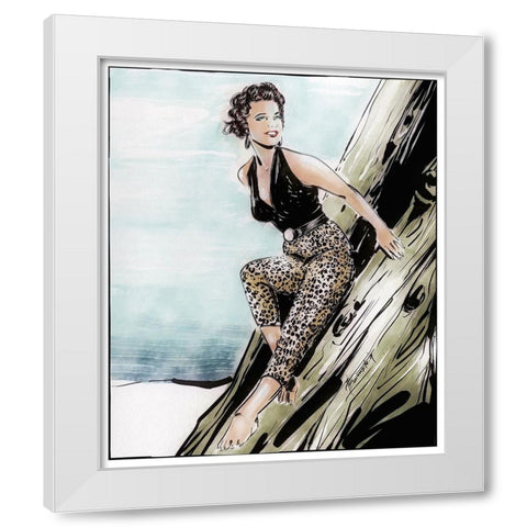 62 Wondering White Modern Wood Framed Art Print by TMBorenstein