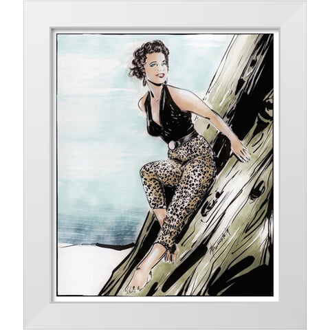 62 Wondering White Modern Wood Framed Art Print by TMBorenstein