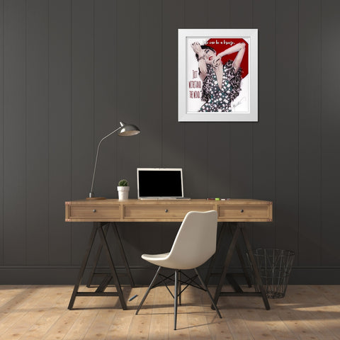 Life Can Be A Dream White Modern Wood Framed Art Print by TMBorenstein
