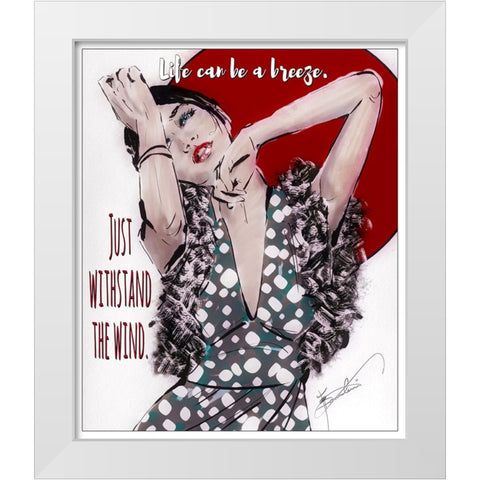 Life Can Be A Dream White Modern Wood Framed Art Print by TMBorenstein