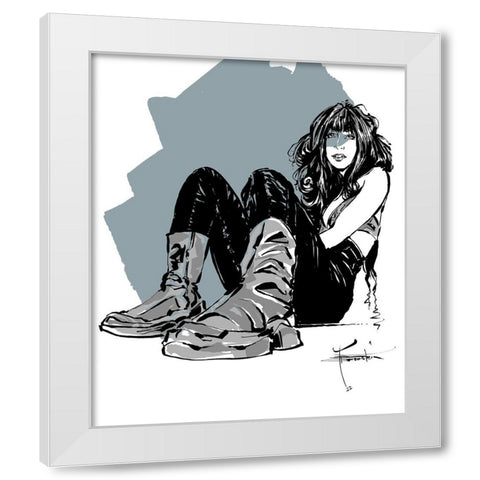 Rest White Modern Wood Framed Art Print by TMBorenstein