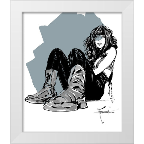 Rest White Modern Wood Framed Art Print by TMBorenstein