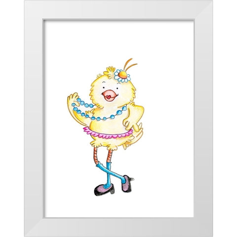 Chic Chick White Modern Wood Framed Art Print by Wade, Valarie