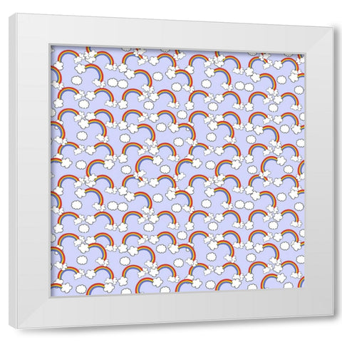 Mini Rainbows White Modern Wood Framed Art Print by Wade, Valarie