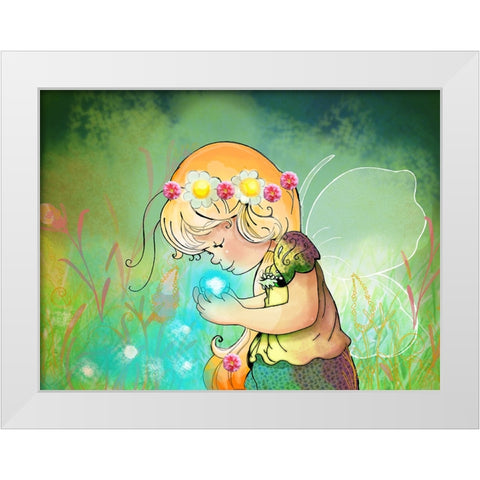 Seeds of Hope White Modern Wood Framed Art Print by Wade, Valarie