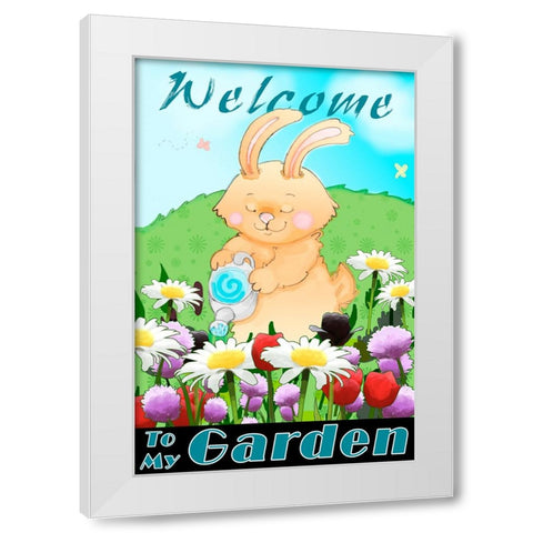 Watering Can White Modern Wood Framed Art Print by Wade, Valarie