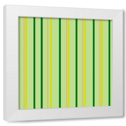 Stripe Pattern White Modern Wood Framed Art Print by Wade, Valarie