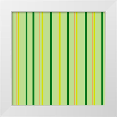 Stripe Pattern White Modern Wood Framed Art Print by Wade, Valarie