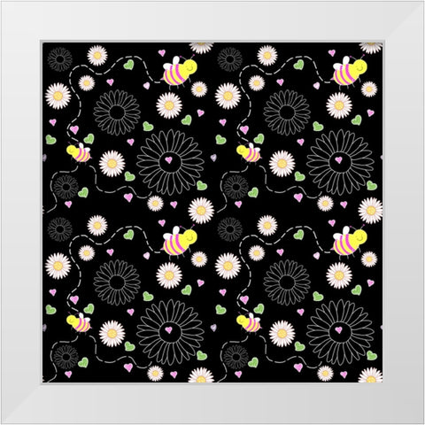 Hearts 3 White Modern Wood Framed Art Print by Wade, Valarie
