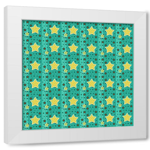 Stars 1 White Modern Wood Framed Art Print by Wade, Valarie